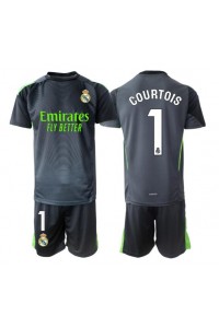 Real Madrid Thibaut Courtois #1 Maalivahti Jalkapallovaatteet Lasten Kolmas peliasu 2025-26 Lyhythihainen (+ Lyhyet housut)